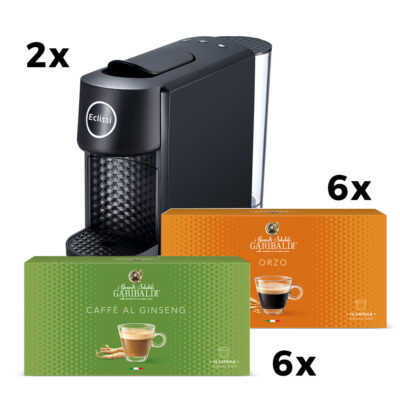 Bundle 2 ECLISSI Nera + 6  confezioni ORZO + 6  confezioni GINSENG Garibaldi GM3